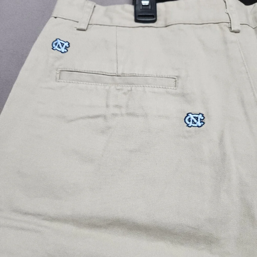 Campus Chinos Men's Khaki 100% Cotton Shorts Size 34 Embroidered Casual 171